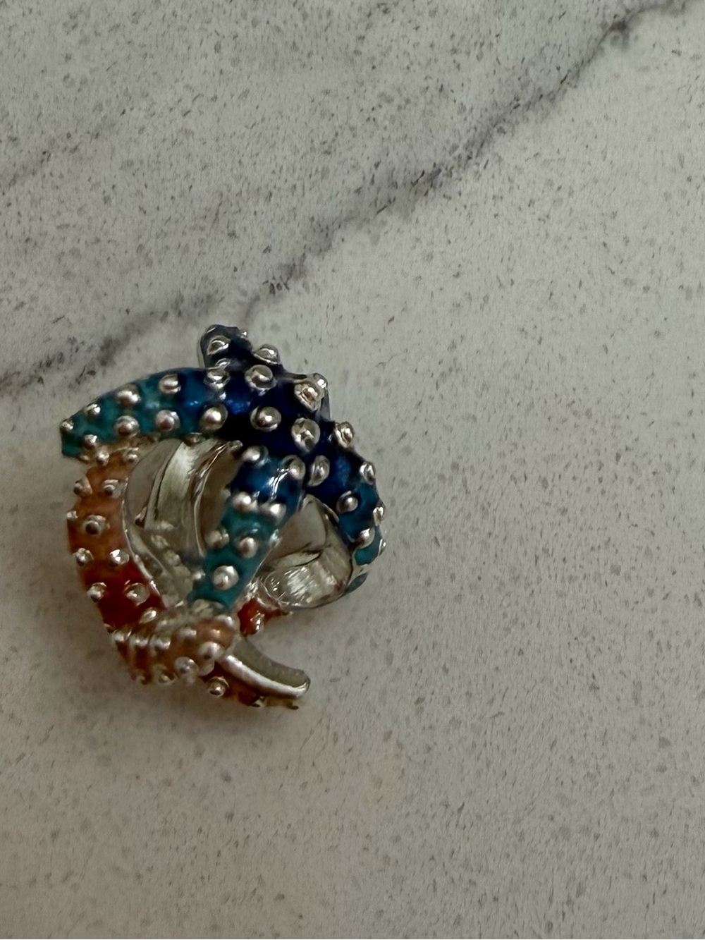 Pandora Multicolor Enamel and SS Mini Starfish Charm - Women Jewelry